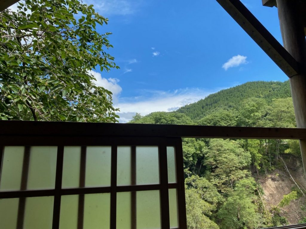 露天風呂(岩)から